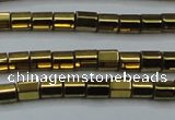 CHE889 15.5 inches 2*2mm faceted tube plated hematite beads wholesale