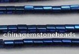 CHE902 15.5 inches 3*3mm faceted tube plated hematite beads wholesale