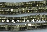 CHE913 15.5 inches 1*2mm hexagon plated hematite beads wholesale