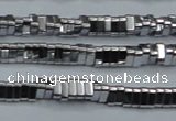 CHE918 15.5 inches 1*3mm triangle plated hematite beads wholesale