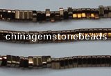 CHE919 15.5 inches 1*3mm triangle plated hematite beads wholesale