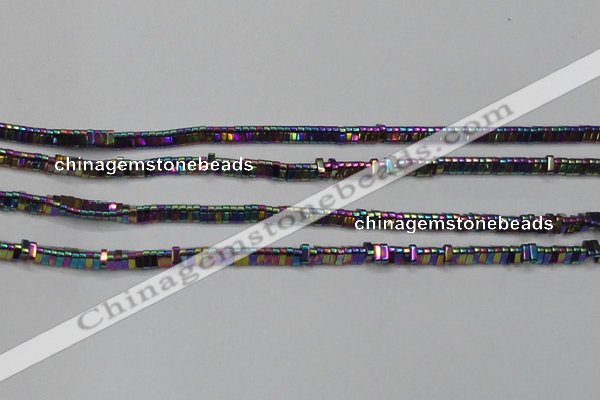 CHE922 15.5 inches 1*3mm triangle plated hematite beads wholesale