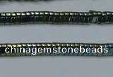 CHE923 15.5 inches 1*3mm triangle plated hematite beads wholesale