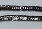 CHE927 15.5 inches 1*2*3mm oval hematite beads wholesale