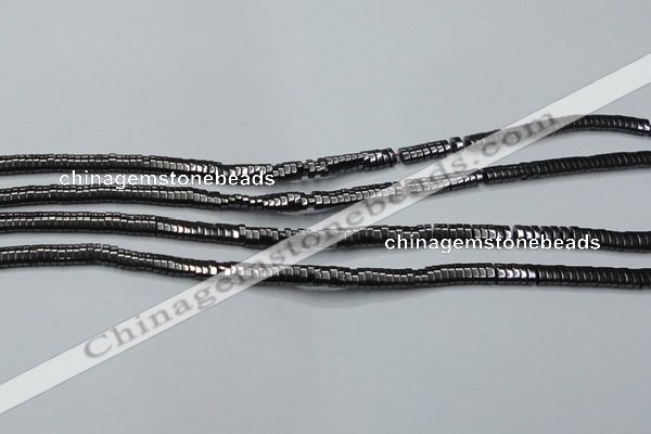 CHE927 15.5 inches 1*2*3mm oval hematite beads wholesale