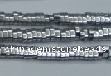 CHE928 15.5 inches 1*2*3mm oval plated hematite beads wholesale