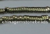 CHE930 15.5 inches 1*2*3mm oval plated hematite beads wholesale