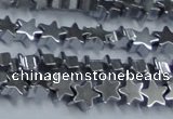 CHE936 15.5 inches 4mm star plated hematite beads wholesale