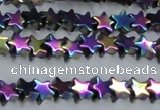 CHE940 15.5 inches 4mm star plated hematite beads wholesale