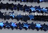 CHE942 15.5 inches 4mm star plated hematite beads wholesale