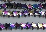 CHE949 15.5 inches 6mm star plated hematite beads wholesale