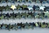 CHE950 15.5 inches 6mm star plated hematite beads wholesale