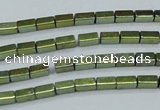 CHE957 15.5 inches 2*4mm cuboid plated hematite beads wholesale