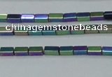 CHE958 15.5 inches 2*4mm cuboid plated hematite beads wholesale