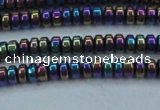 CHE963 15.5 inches 1.5*3mm rondelle plated hematite beads wholesale