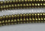 CHE964 15.5 inches 1.5*3mm rondelle plated hematite beads wholesale