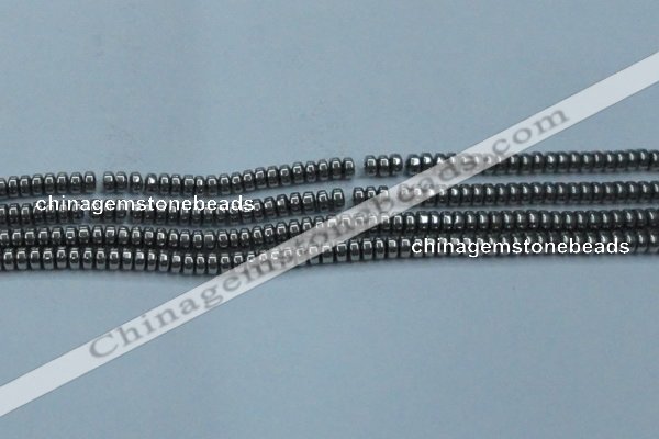 CHE967 15.5 inches 2*4mm rondelle plated hematite beads wholesale