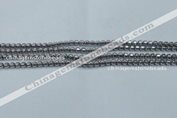 CHE972 15.5 inches 4*4mm plated hematite beads wholesale