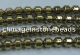 CHE973 15.5 inches 4*4mm plated hematite beads wholesale