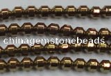 CHE975 15.5 inches 4*4mm plated hematite beads wholesale