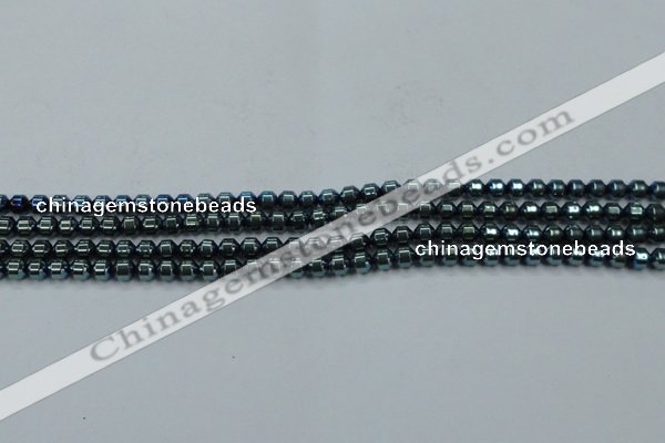 CHE976 15.5 inches 4*4mm plated hematite beads wholesale