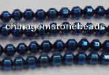 CHE977 15.5 inches 4*4mm plated hematite beads wholesale