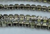 CHE982 15.5 inches 4*4mm plated hematite beads wholesale