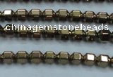 CHE984 15.5 inches 4*4mm plated hematite beads wholesale