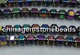 CHE985 15.5 inches 4*4mm plated hematite beads wholesale