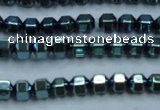 CHE986 15.5 inches 4*4mm plated hematite beads wholesale