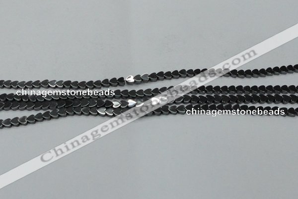 CHE990 15.5 inches 4*4mm heart hematite beads wholesale