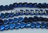 CHE996 15.5 inches 4*4mm heart plated hematite beads wholesale