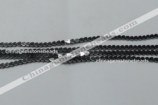 CHE998 15.5 inches 6*6mm heart hematite beads wholesale