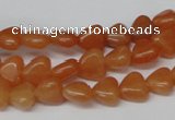 CHG02 15.5 inches 8*8mm heart red aventurine beads wholesale