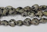 CHG03 15.5 inches 8*8mm heart dalmatian jasper beads wholesale