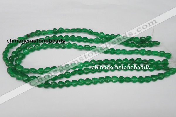 CHG04 15.5 inches 8*8mm heart dyed white jade beads wholesale