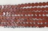 CHG121 15.5 inches 8mm flat heart red jasper beads wholesale