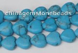 CHG15 15.5 inches 10*10mm heart turquoise gemstone beads wholesale