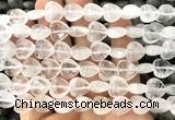 CHG150 15 inches 12mm heart white crystal beads wholesale