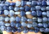 CHG154 15 inches 12mm heart blue aventurine jade beads wholesale