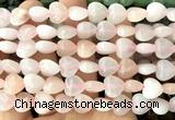 CHG155 15 inches 12mm heart pink aventurine jade beads wholesale