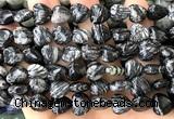 CHG161 15 inches 12mm heart black water jasper beads wholesale