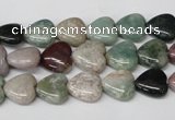 CHG17 15.5 inches 10*10mm heart Indian agate gemstone beads wholesale