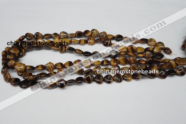 CHG20 15.5 inches 10*10mm heart yellow tiger eye beads wholesale