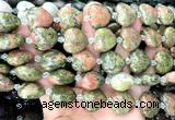 CHG223 15 inches 20mm heart unakite gemstone beads wholesale