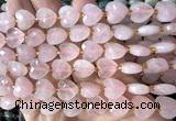 CHG301 15 inches 12mm faceted heart rose quartz beads
