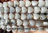 CHG372 15 inches 14mm faceted heart labradorite gemstone beads