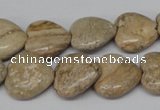 CHG41 15.5 inches 14*14mm heart picture jasper beads wholesale