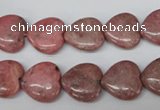 CHG42 15.5 inches 14*14mm heart rhodochrosite beads wholesale