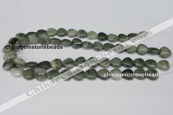 CHG46 15.5 inches 14*14mm heart silver leaf jasper beads wholesale